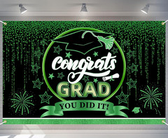 63×40″ Class of 2026 Graduation Backdrop Banner Congrats Grad Party Decor