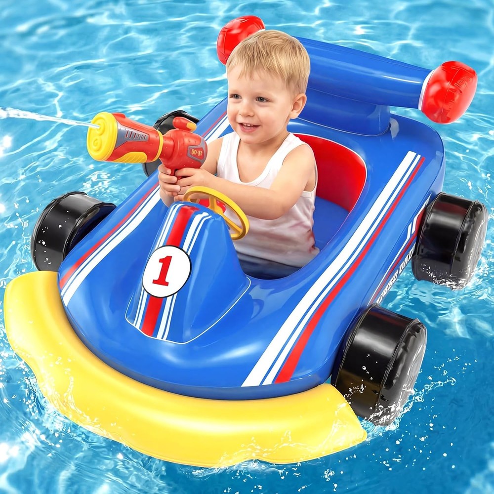Lehoo Castle Kids Pool Floats with Water Gun, Pool Toys for Kids Ages 3-8, Infla