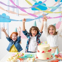 6 Rolls 2.2 inch x 123 ft Macaron Crepe Paper Streamers for Party Backdrop
