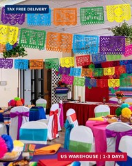 36 FT Cinco De Mayo Decorations, 2 Pack Mexican Party Banner, Plastic Fiesta Ban