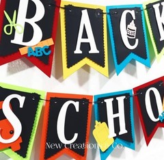 Back to School Banner Classroom Banner Homeschooling First Day of School