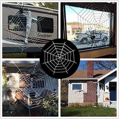 5FT/10FT Halloween Spider Web Decoration Cobwebs Spooky Haunted House Outdoor