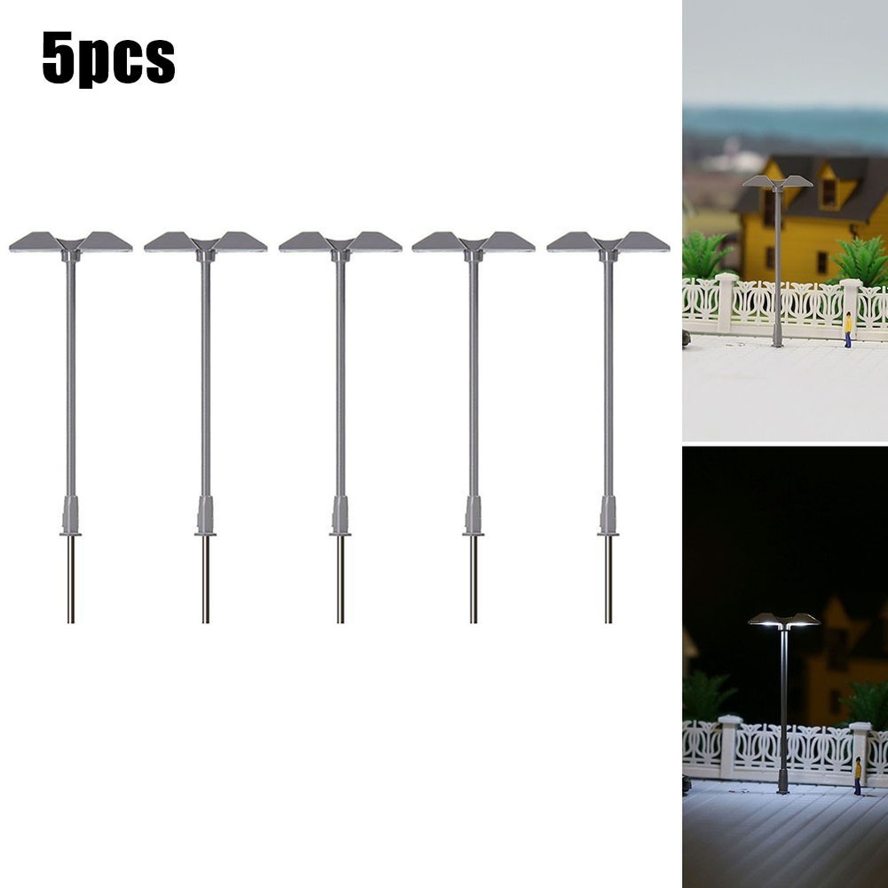Under 14 Years Lamps Rail Building 20mA 3V DC 5pcs Model Platform Light