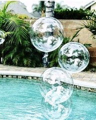 15pc 18″ Clear Bobo Ball. Helium LED Decoration Party Balloons.