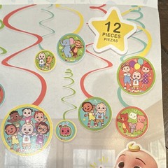 CoComelon Party 12ct Hanging Decorations and 32 Napkins, Birthday Party Kids,new