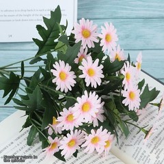 35cm Artificial Daisy Bouquet with Flexible Wire Stems for Home Office Garden