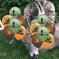 30 Pcs Deer Hunting Balloons Set – Hunter Forest Deer Duck Themed Gone Huntin…