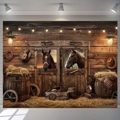 Western Cowboy Party Decorations Backdrop 10x8ft Wild West Rodeo Banner Saloon