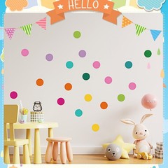 600 PCS Round Paper Cutouts 2 Inch Assorted Summer Colors Bulletin Board