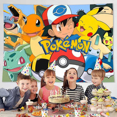 Anime Birthday Party Decorations,Happy Birthday Banner Backdrop for Birthday Par