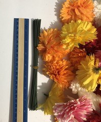 Fake Artificial Marigolds & Stems Flowers Baby Shower Party Wedding EB1D24