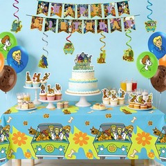 33 Pcs ScoobyDoo Party Decorations Birthday Party Supplies Banner Cake Topper
