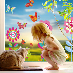 107PCS Spring, Summer & Fall/ Winter Window Clings – Spring Flowers, Butterfly &
