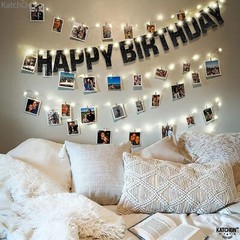 KatchOn, Glitter Black Happy Birthday Banner Light Up – Prestrung, 10 Feet | …