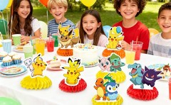 Pokemon 3D Double Side Pikachu Honeycomb Centerpieces Kids Birthday Party Decor