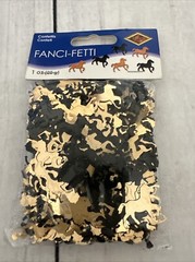 Fanci-Fetti Horses (black & light copper) Party Accessory 1 Oz package NWT