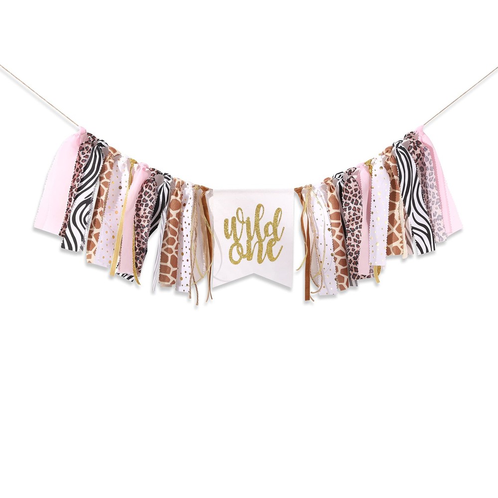 Wild One High Chair Banner – Cheetah 1st Birthday Decorations,Wild Animal Pri…