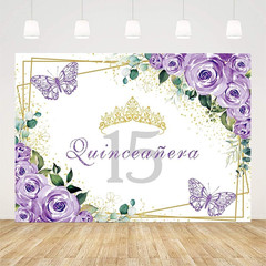 7X5Ft Quinceañera Backdrop Mis Quince 15 Anos Birthday Party Decoration Supplies