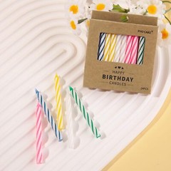 PHD CAKE 144-Count Multicolored Spiral Pink, Green, White, Yellow, Blue