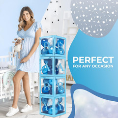 44-Piece Baby Shower Decorations for Boy or Girl – 4 Boxes with Letters and 32 B