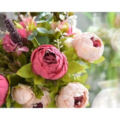 FiveSeasonStuff Vintage Artificial Peonies Silk Peony Flowers and Hydrangeas …