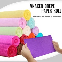 3 Rolls White Cream Crepe Paper Rolls Heavy Duty Papel Crepe 17 x 98 Inch
