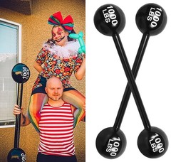 2 Pack Giant Inflatable Dumbbell Barbell Carnival Circus Decorations Props