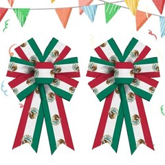 Hying Cinco de Mayo Bows for Wreath – Mexican Fiesta – 2 Pieces Bandera