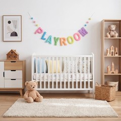 Pre-strung Felt Playroom Banner Reusable Play Wall Sign Macaron Pastel Color …