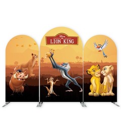 Lion King Simba Arch Backdrop Cover Happy Birthday Party Photo Background Decor