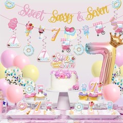 Sweet Sassy And Seven Birthday Decorations- 7th Birthday Decorations For Girl…
