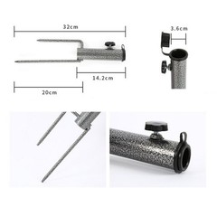 Strong Steel Umbrella Ground Anchor for Outdoor Use with Adjustable Fitting