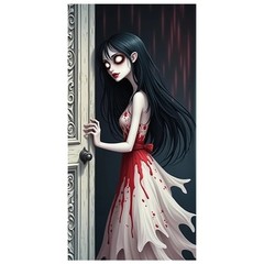 Halloween Door Decorations Horror Moon Night Dead Tree Scary Cemetery Pumpkins D