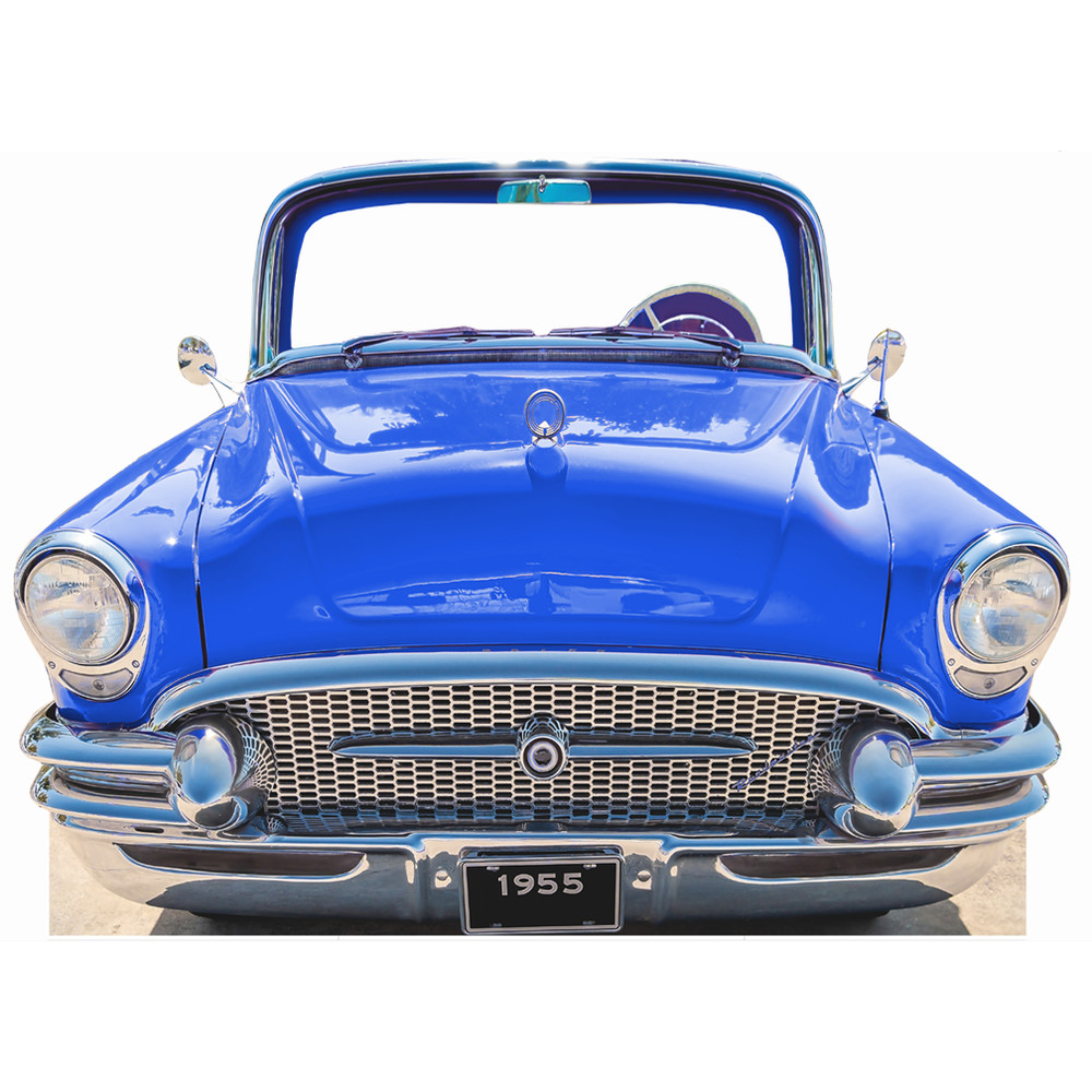 SS11041 Classic Blue Car Coupe 1955 Stand in Cardboard Cutout Standee Stand up