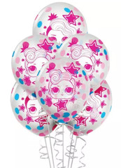 LOL SURPRISE! 6 Pack Decorative 12″ Latex Balloon Kit 3 Confetti Filled + 3 Reg.
