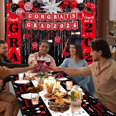 Graduation Decorations 2026, Red and Black Grad Decorations Class of 2026, Gr…