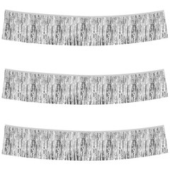 3 Pack Silver Foil Fringe Garland Tinsel Streamers, 30 Feet Metallic Ceiling …