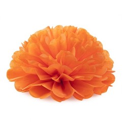 18-Pack 10-inch Orange Navy Blue Tissue Paper Pom Poms Party Decorations