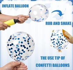 2026 Graduation Party Decorations, 70pcs Grad Balloons Blue and White Graduat…