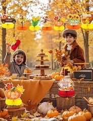 9Pcs Tables Fall Autumn Honeycomb Centerpieces 3D Pumpkin Maple Leaf