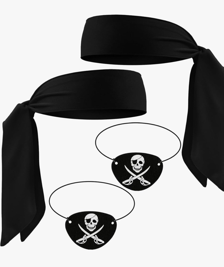 Halloween Pirate Costume Accessories Set – Eye Patches & Headbands for Men & …