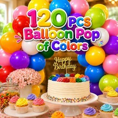 120 PCS Balloons Assorted Colors, 12 Inch Latex Balloons Bulk with 12 Bright …