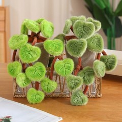 Plush Pothos Plant Decor, 2 Color Options Faux Trailing Greenery Stuffed Home