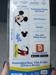 Disney Jr MICKEY MOUSE 13×16 Augmented Reality Wall Decal New Reposition Kids