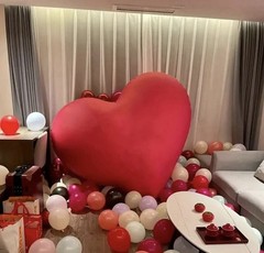 HUGE GIGANTIC 63″ Red Heart Shaped Balloon Valentine’s Day, Birthday, Love Gifts
