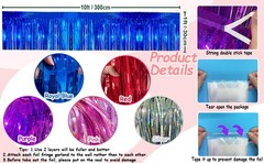 4 Pack Each 10 Feet Glitter Silver Parade Float Decorations for Trailer Car,