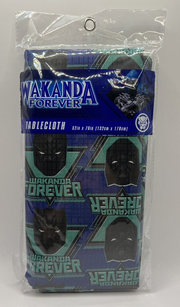 Marvel’s Black Panther Wakanda Forever Tablecloth 52″ x 70″ Birthday Party
