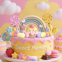 Candyland Cupcake Toppers Candy Cake Topper Sweet One Cake Topper Party Decor