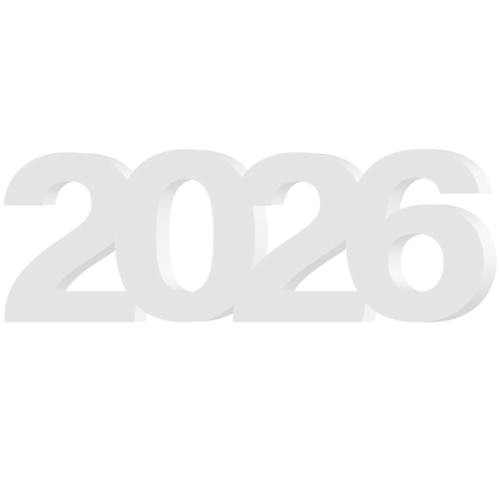 White Number 2026 Letter Sign Senior Graduation Party Table Centerpieces