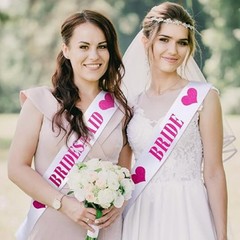 12 PCS White Blank Satin Sashes Plain Party Accessory DIY Graduation Wedding